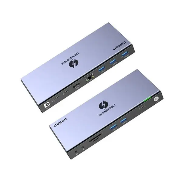 Qgeem (Qg-T4801) 5Xusb3.0/Lan/Hdmı/3Xthundebolt 60W Pd/Sd-Tf/Audıo Docıng Statıo