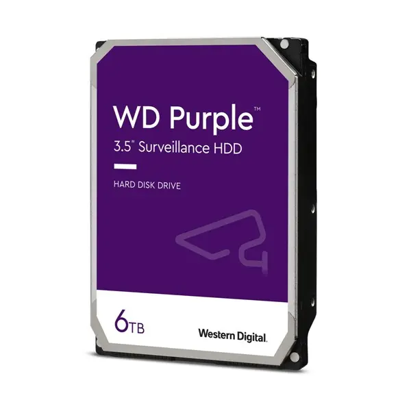 Wd Purple 6Tb 5700Rpm 256Mb Sata3 6Gbit/Sn Wd63purz 7/24 Hdd