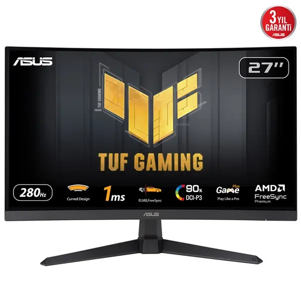 Asus 27" Tuf Gamıng Vg27vqm1b 1920X1080 1Ms 280Hz Dp/Hdmı +Vesa +Speaker