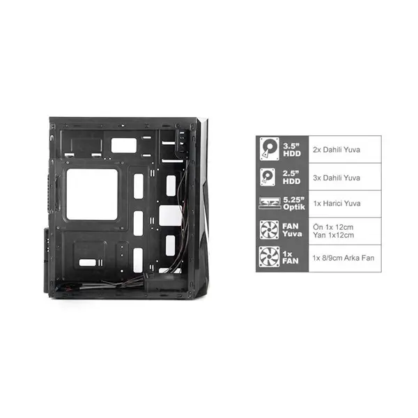 TX K3 300W USB2.0 ATX BILGISAYAR KASASI (TXCHK3P300)