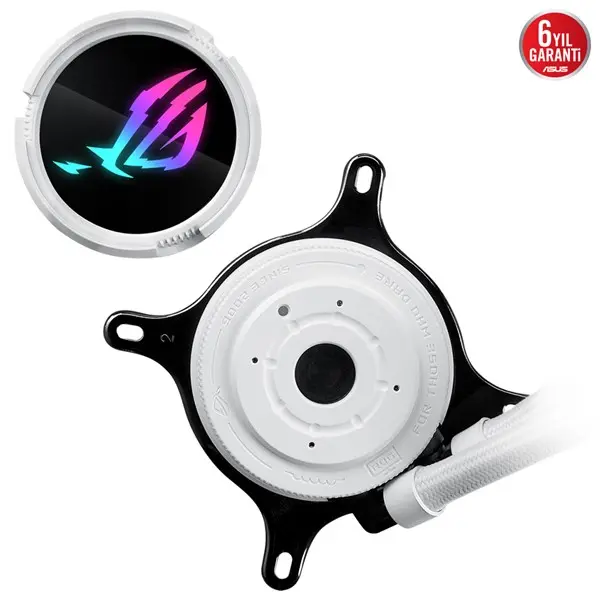 Asus Rog Strıx Lc Iıı 240 Argb Whıte Aura Sync Rgb Fan 240Mm Lga1700/Am4 Soket Sıvı Soğutma