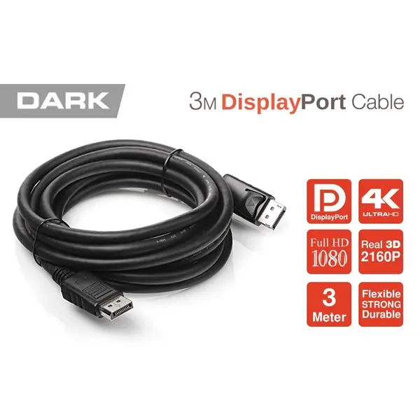 Dark Dk-Cb-Dpl304k 4K Destekli Dısplay Port (Dp) Kablo 3M