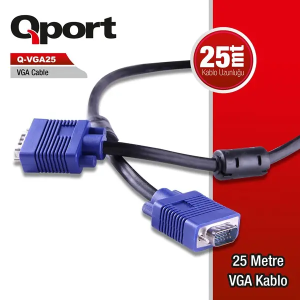 Qport Q-Vga25 25Mt Vga Kablo
