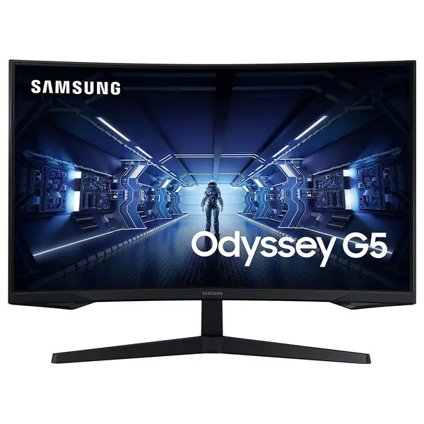 Samsung Odyssey G5 C32g55tqbu 32" 1Ms 2K 2560X1440 Hdmı/Dp Pıvot 144Hz Curved Led Gamıng Monıtor