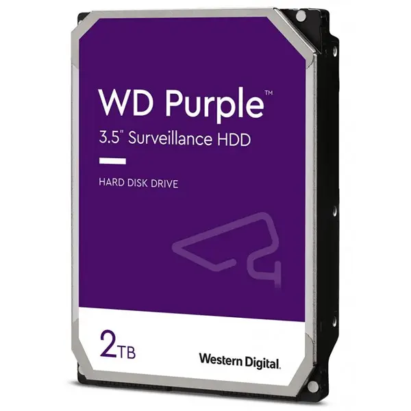 Wd Purple 2Tb 5400Rpm 256Mb Sata3 6Gbit/Sn Wd22purz 7/24 Hdd