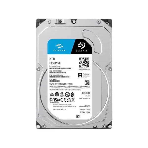 SEAGATE SKYHAWK 8 TB 256MB SATA3 180TB/Y RV 7/24 (ST8000VX010)
