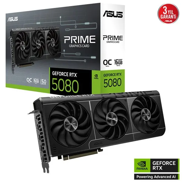 Asus Prıme-Rtx5080-O16g Rtx5080 16Gb Gddr7 256Bit 3Xdp/1Xhdmı