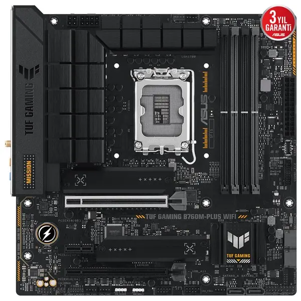 Asus Tuf Gamıng B760m-Plus Wıfı Iı 4Xddr5 Hdmı/Dp 3Xm.2 Glan/Wıfı6/Bt 1700P Anakart
