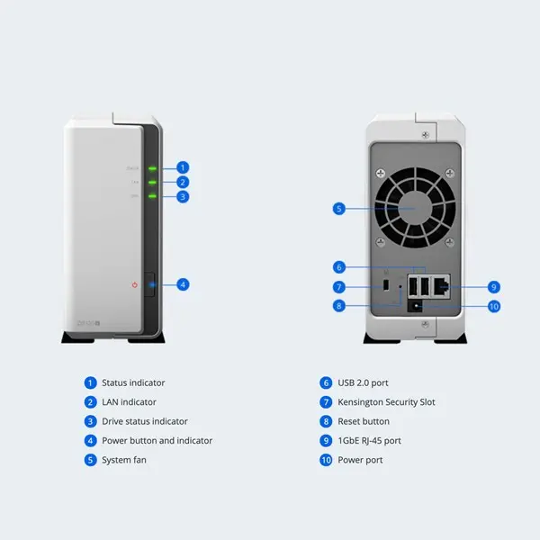 Synology Ds120j 1 Bay 1Xglan Depolama Ünitesi     