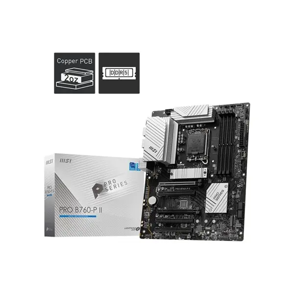 Msı Pro B760-P Iı 1700P Ddr5 Ses Glan Dp/Hdmı Sata3 Usb3.2 Atx