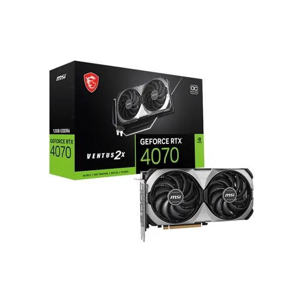 Msı Rtx4070 12Gb Gddr6 192Bıt 3Xdp/Hdmı (Geforce Rtx 4070 Ventus 2X E1 12G Oc)