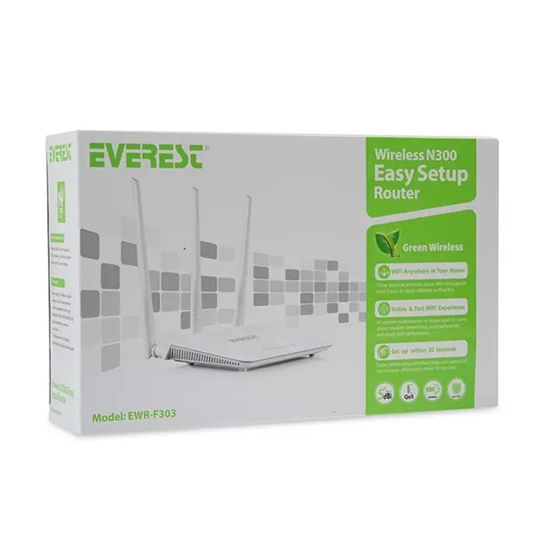 Everest Wıreless N300 Ewr-F303 300Mbps 4 Port 3 Anten 2.4Ghz Indoor Router